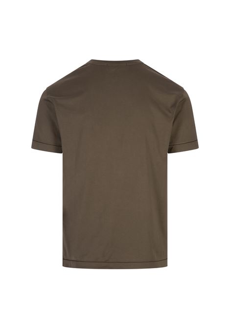 T-Shirt Slim Fit In Jersey Di Cotone Verde Militare STONE ISLAND | K1S152100039-S0013V0054